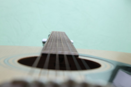 The strings on the guitar macro photoの写真素材
