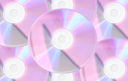 CD disk on a white background isolatedの写真素材