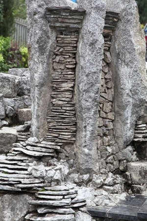 layers of gray stones. Stone background