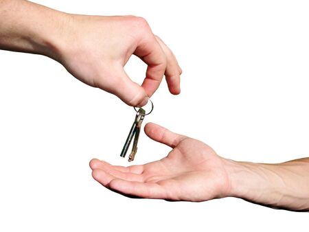 Hands with key               の写真素材