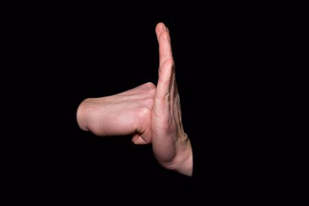 stroke  by a fist in a hand の写真素材