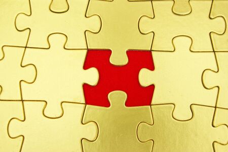 gold puzzleの写真素材
