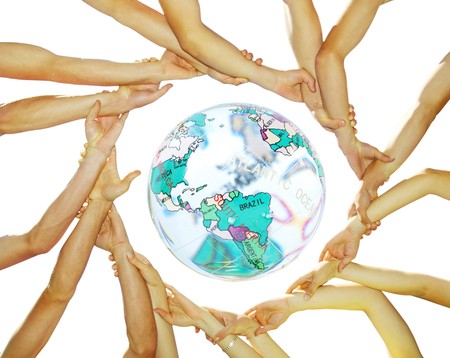 Ring of hands の写真素材