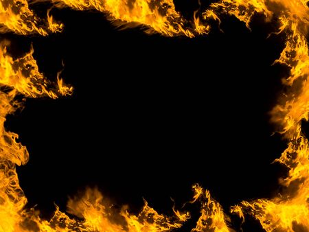 scope from fiery flame on black