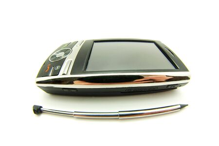 Modern smartphone isolated over whiteの写真素材