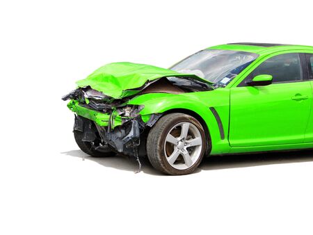 auto accident truck hit right front                       の写真素材