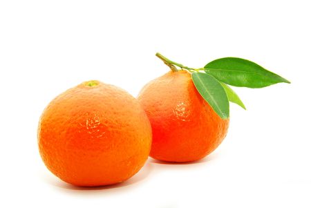  tangerine isolated on a white backgroundの写真素材
