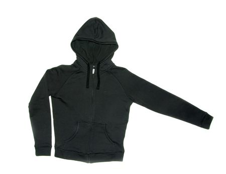 black sport jacket isolated on a whiteの写真素材