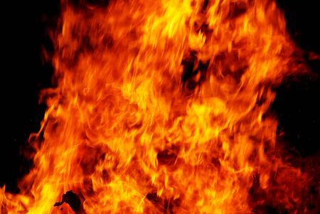 Flame of fire in a night-time    