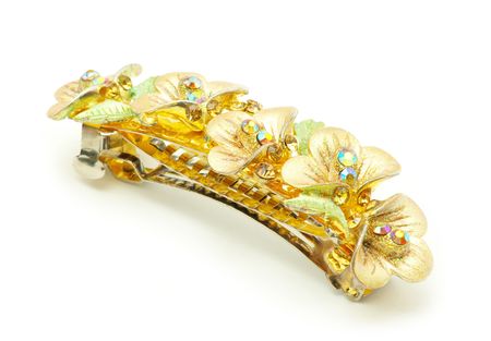  isolated shaped hair pin on white backgroundの写真素材