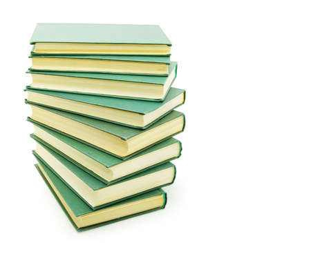   Stack of books isolated over white backgroundの写真素材