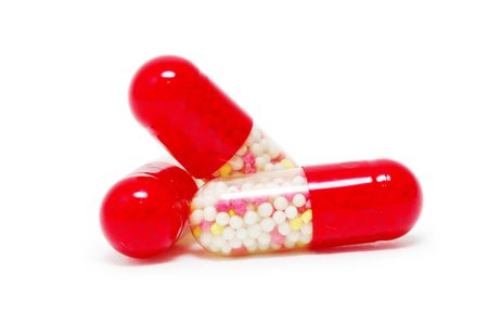 pills isolated on white background