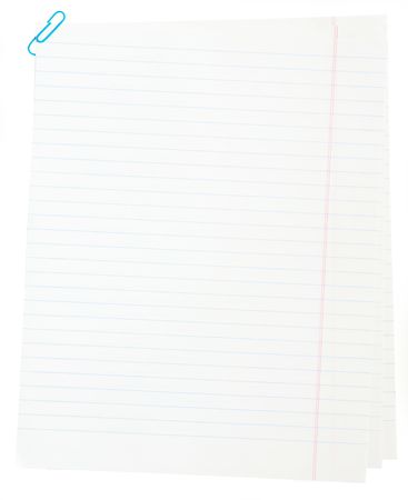 A page ripped off from the notebook