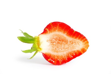 The fresh strawberry isolated on white background