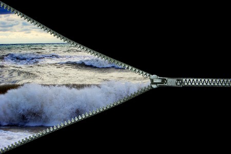 Fantastic sunset over the sea           の写真素材