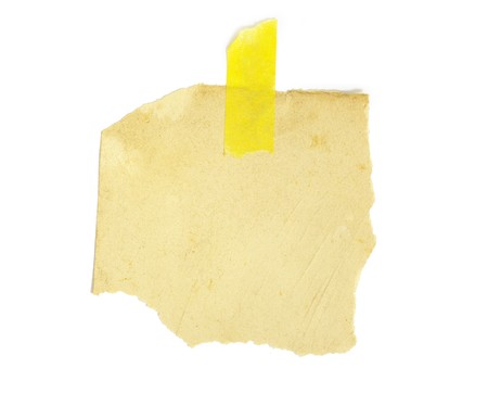 piece of sheet on a white background