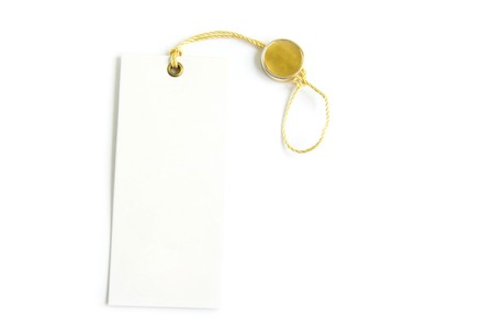 Blank tag isolated on a white backgroundsの写真素材