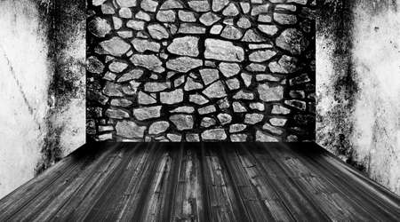 old grunge interior wooden floorの写真素材