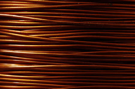 A roll of copper wireの写真素材
