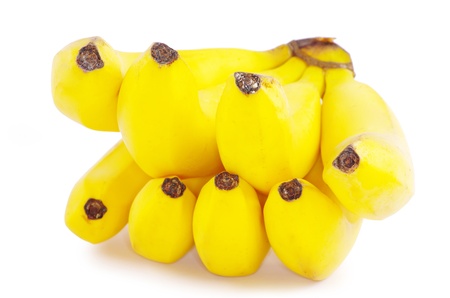 banana fruits isolated on white backgroundの写真素材