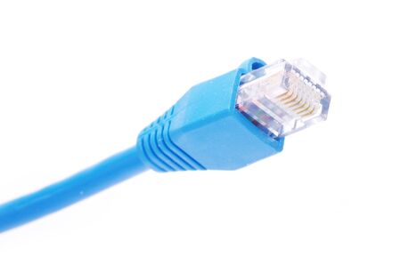  Macro shot of network connection plug