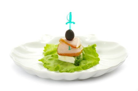 salad on a white backgroundの写真素材