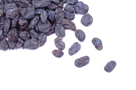 raisins isolated on a white backgroundの写真素材