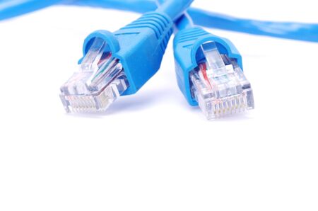  Macro shot of network connection plugの写真素材