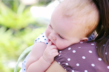 Portrait of a baby girlの写真素材