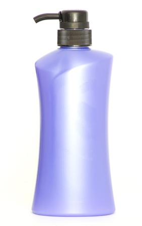 Blank packaging bottles isolated on whiteの写真素材