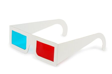3d eyeglasses on white backgroundの写真素材