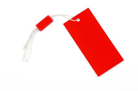 Blank tag isolated on a white backgroundsの写真素材