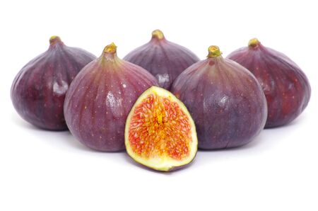 Fresh figs isolated on whiteの写真素材