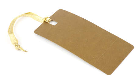Blank tag isolated on a white backgroundsの写真素材