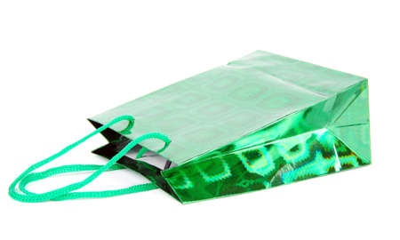 shopping bag isolated on white backgroundの写真素材