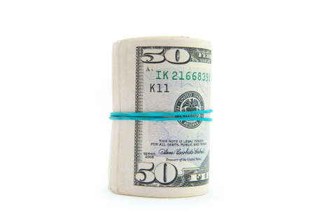 stock of money isolated on white background