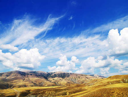  mountain meadow in nice dayの写真素材