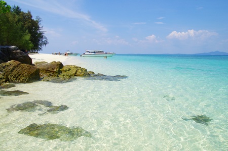 beautiful beach and tropical seaの写真素材