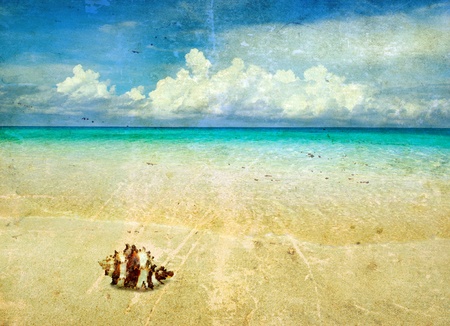 beautiful beach and tropical seaの写真素材