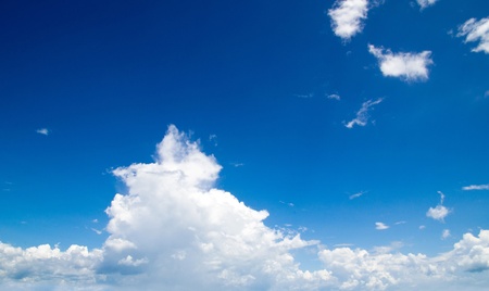clouds in the blue skyの写真素材