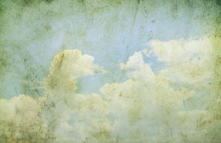 blue sky with clouds and sunの写真素材