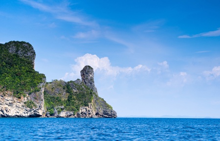 rocks and sea in Krabi Thsilandの写真素材
