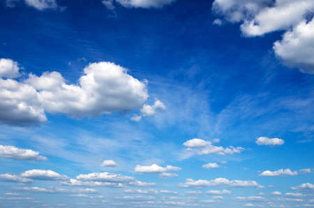 Blue sky with white cloudsの写真素材