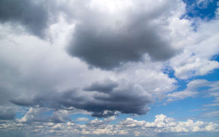 blue sky with clouds closeup