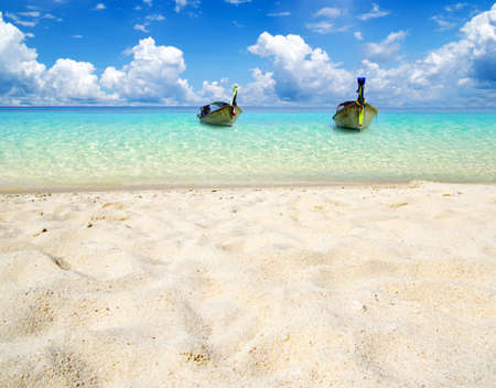 beautiful beach and tropical seaの写真素材