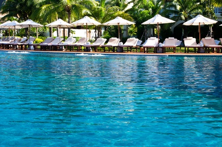 Beautiful swimming pool in Thailand のeditorial素材