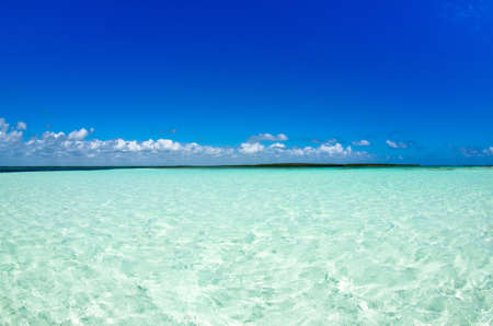 beautiful blue caribbean sea waterの写真素材