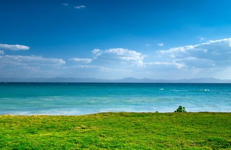 Caribbean clear beach and tropical seaの写真素材