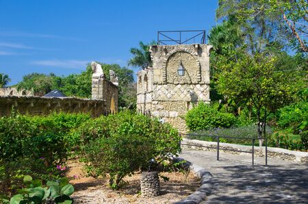 Colonial town reconstructed in Dominican Republicの写真素材