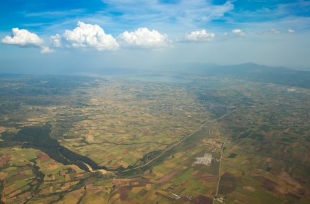 Aerial sky and clouds backgroundの写真素材